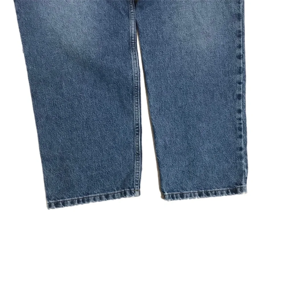 BDG Urban Outfitters Medium Wash Dad Slim Straight Leg Cropped Jean - Picture 5 of 11